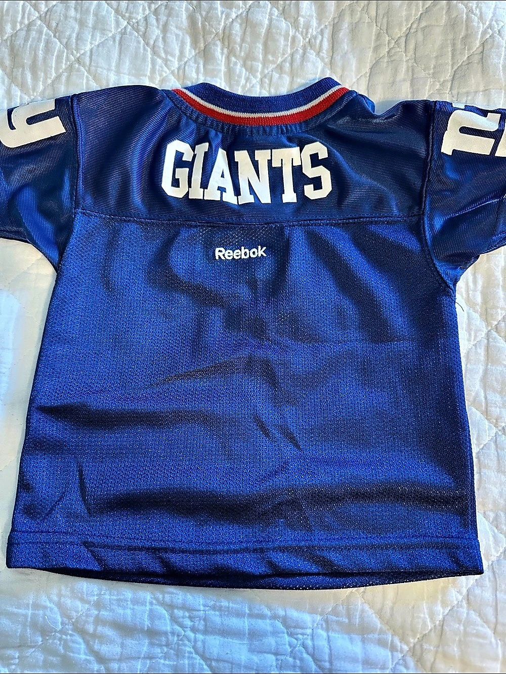 Reebok New York Giants NFL Team Apparel Kids Jersey Baby 18 Months Blue & White - Picture 2 of 3